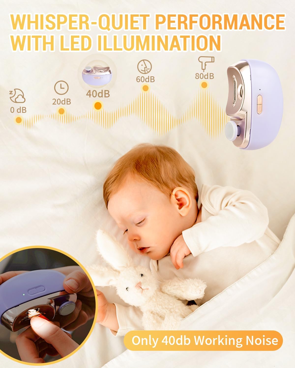 Lady Chic Electric Nail File With Carrying Purse